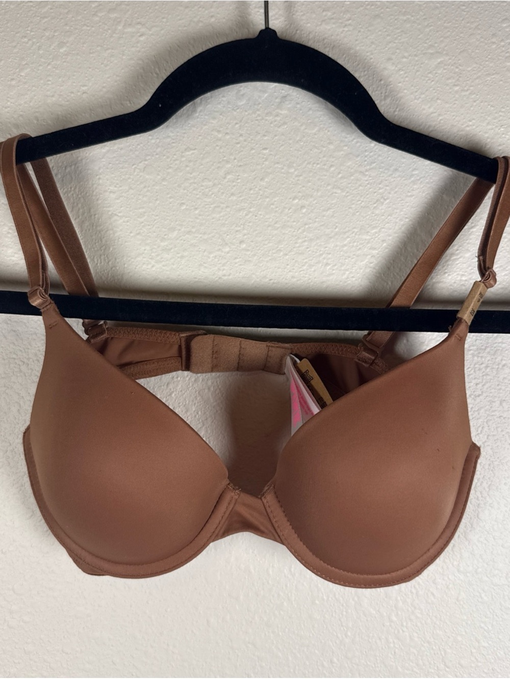 Victoria Secret Pink Wear Everywhere Push-up Bra 32B Brown Underwire